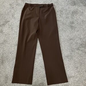 Shin Choi Bergdorf Goodman Size 12 Brown Women's Dress Wide Leg Pants